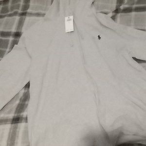Polo hoodie, Large, Gray